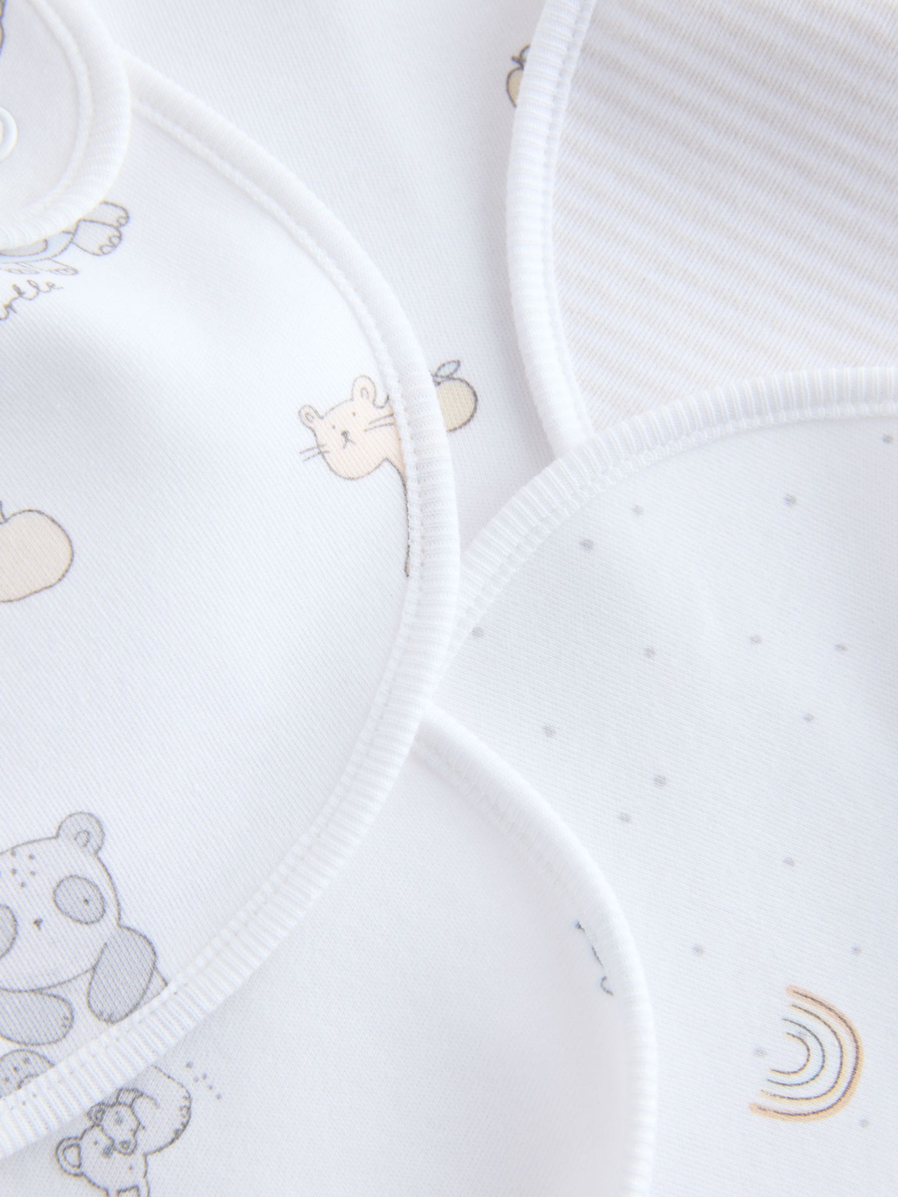 White baby bibs 5 pack, imported from the UK
