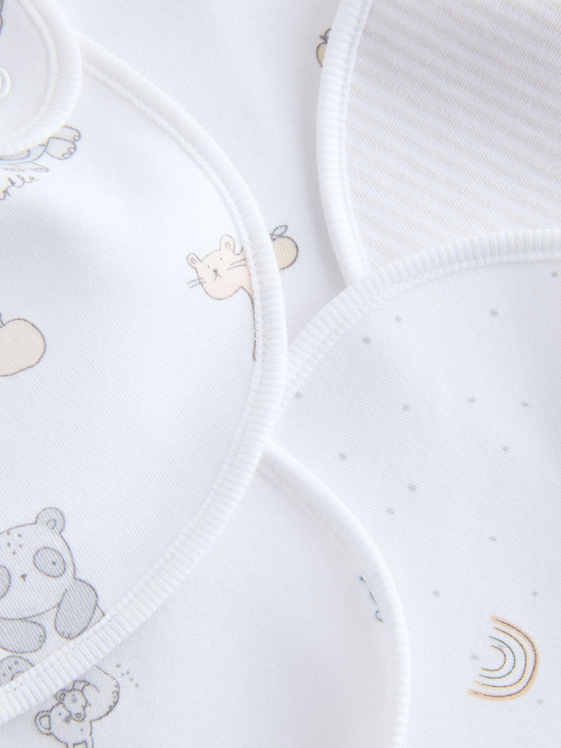 White baby bibs 5 pack, imported from the UK