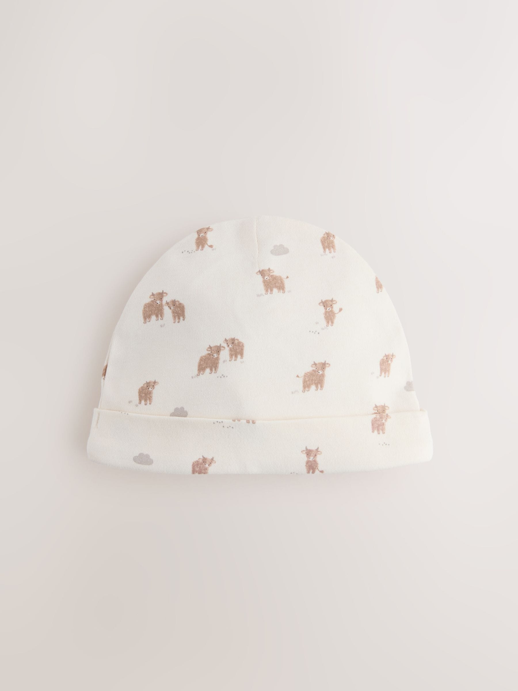 Hamish baby beanies 3 pack neutral 0-12 months, UK version