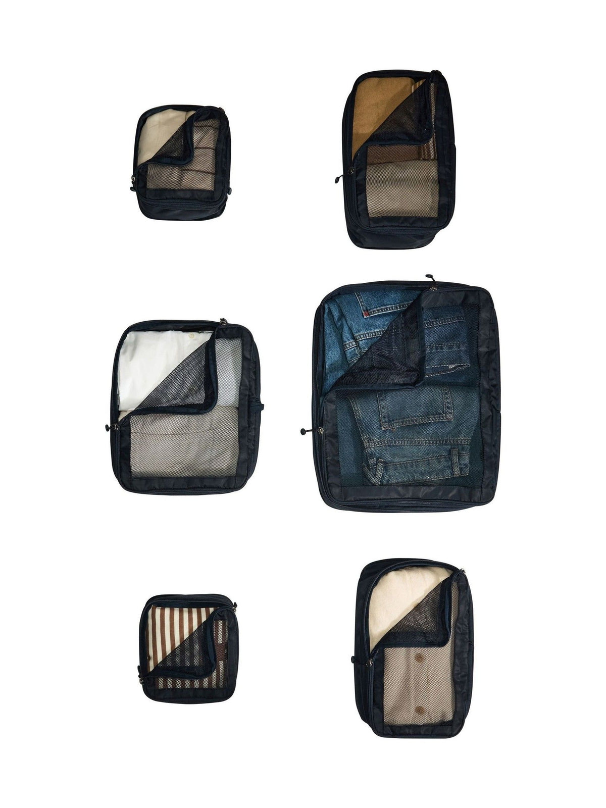 Antler packing cubes set of 6 navy blue - British product