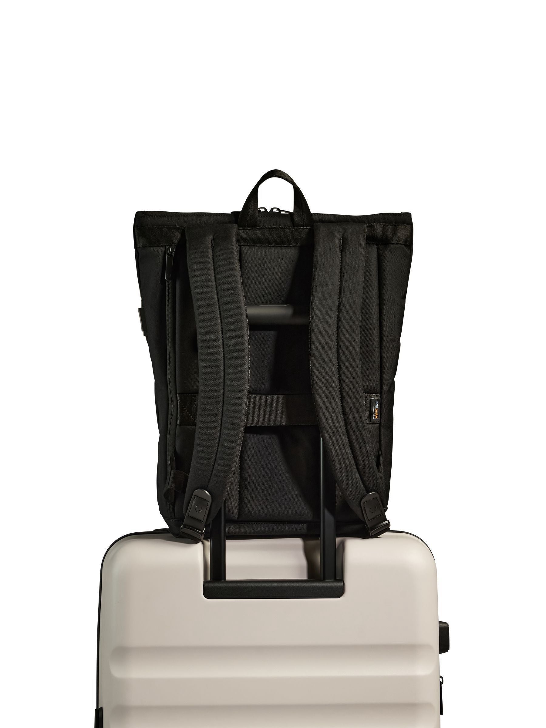 Antler Black Urban Core Zip Top Backpack, imported from the UK