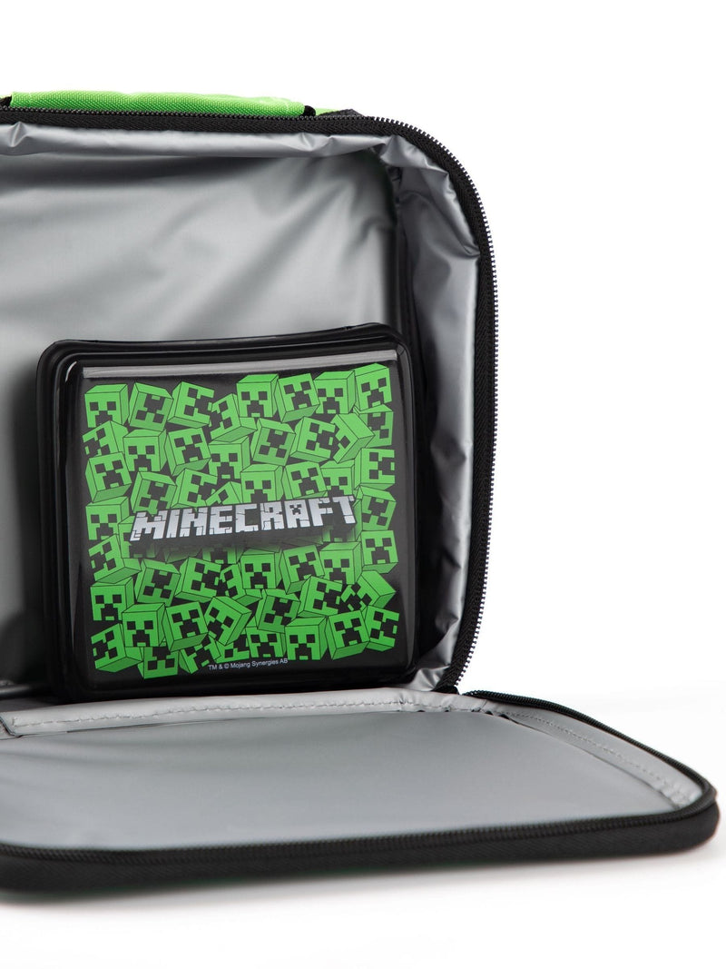 Vanilla Underground Minecraft Creeper lunch bag set (British brand)