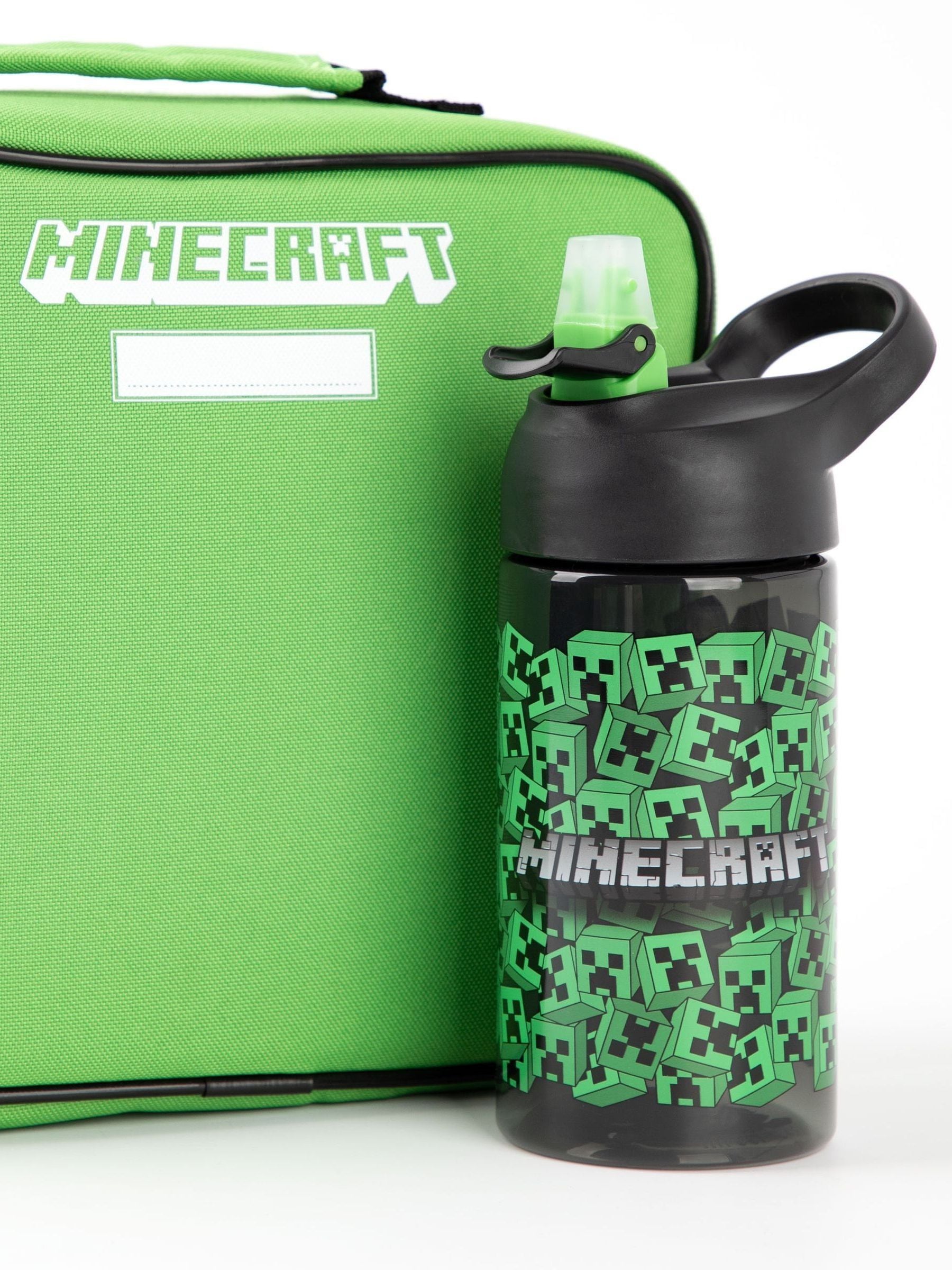 Vanilla Underground Minecraft Creeper lunch bag set (British brand)