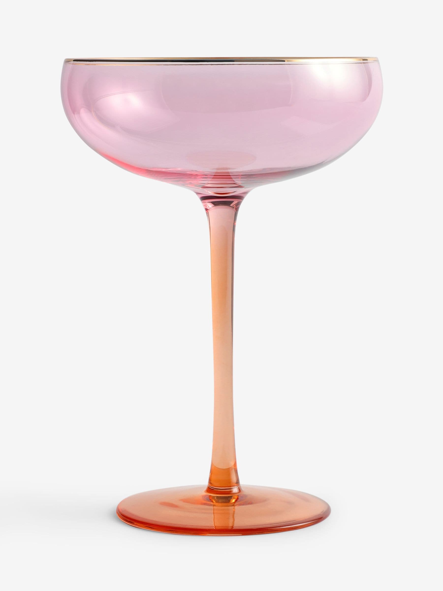 Pink purple tinted cocktail glasses set of 2, UK version