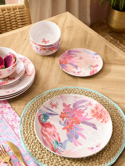 Next 12 Piece Pink Artist Floral Print Dinner Set- Buy online at McGrocer
