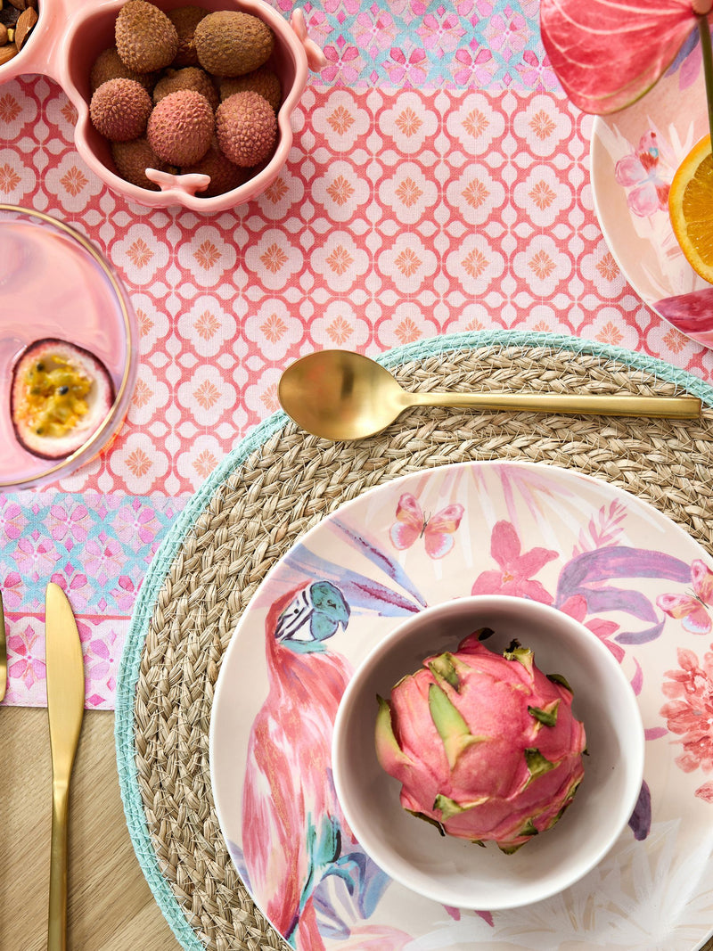 Pink floral dinner set 12 piece porcelain (British brand)