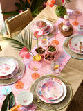 Pink floral dinner set 12 piece porcelain (British brand)