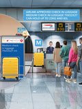 Flight Knight hardcase luggage set in yellow, UK version