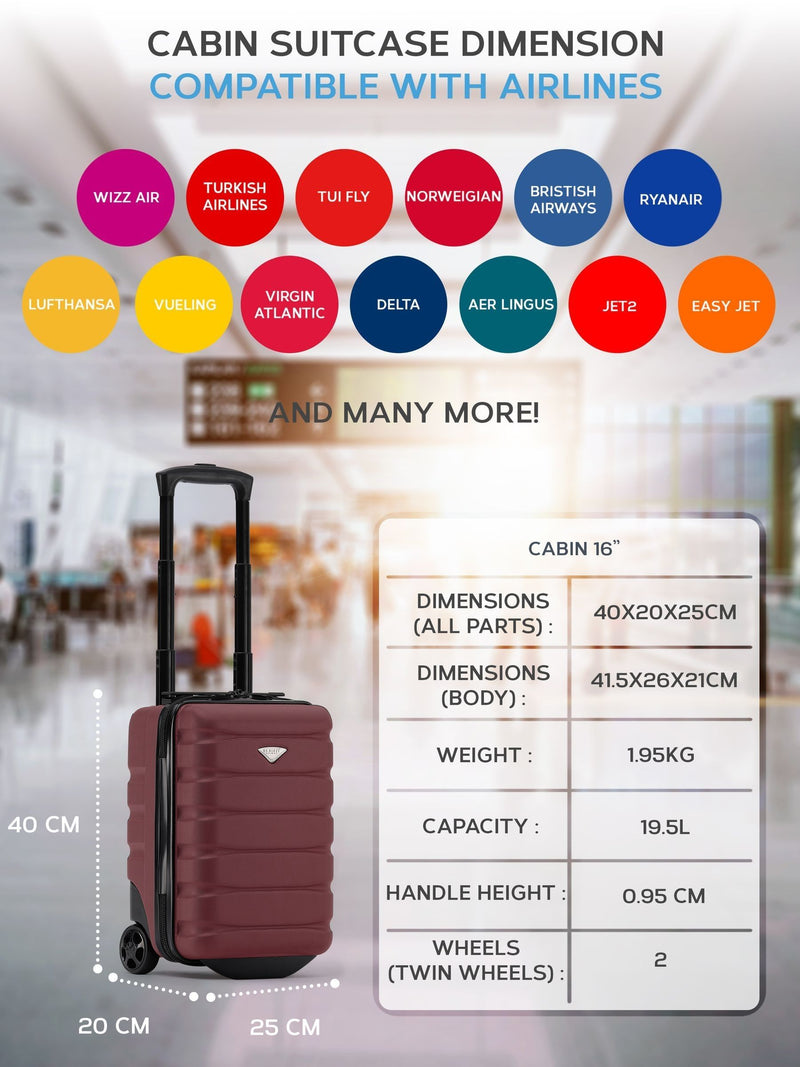 Flight Knight purple underseat suitcase 16L, UK version