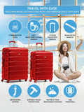 Flight Knight red hardcase suitcase set medium large - British product