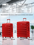 Flight Knight red hardcase suitcase set medium large - British product