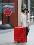 Flight Knight red hardcase suitcase set medium large - British product