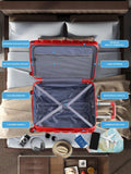 Flight Knight red hardcase suitcase set medium large - British product