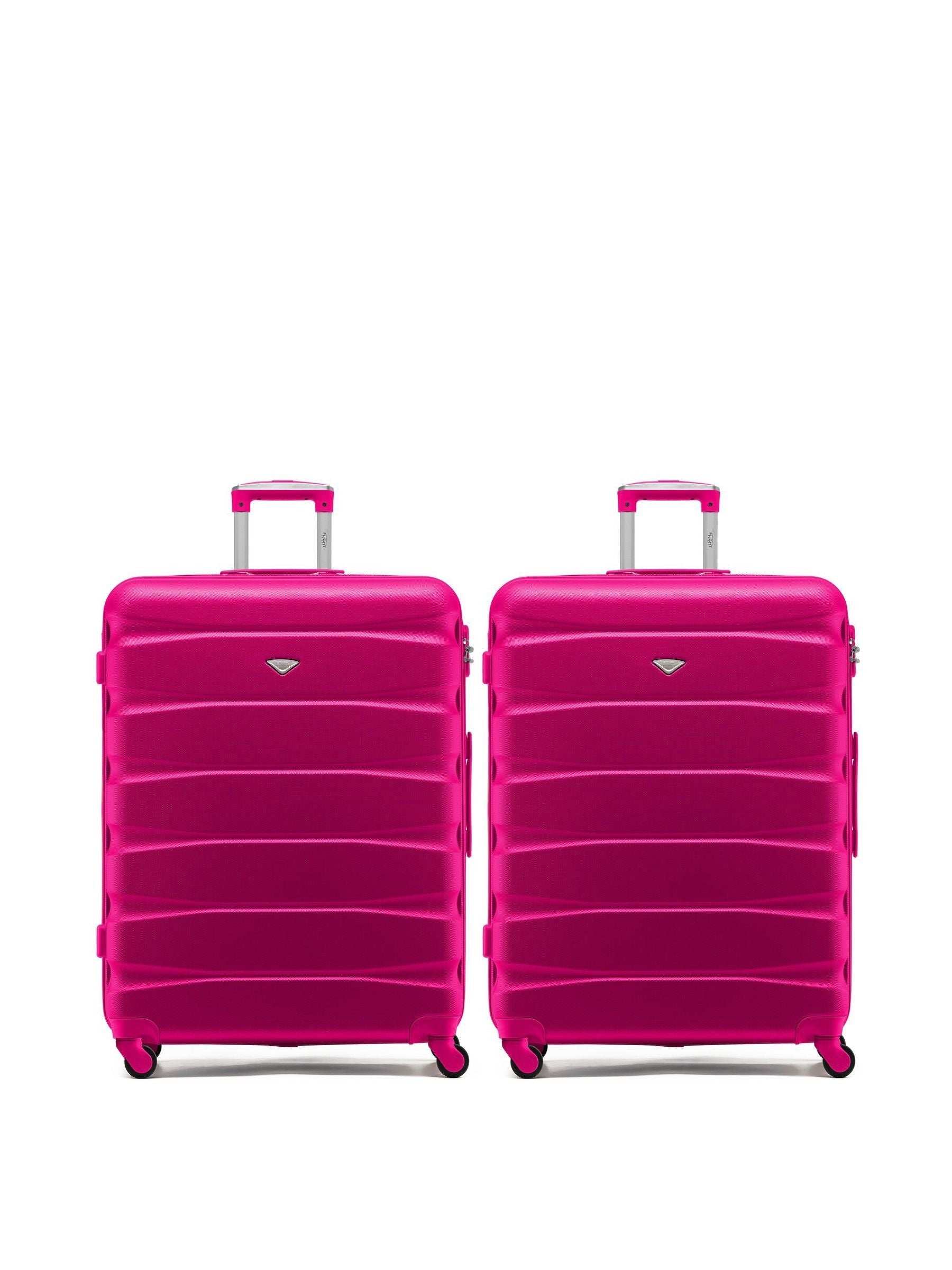 Flight Knight pink hardcase luggage set of 2, imported from the UK
