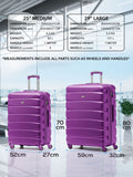 Flight Knight purple hardcase travel suitcases set of 2, imported from the UK