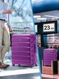 Flight Knight purple hardcase travel suitcases set of 2, imported from the UK