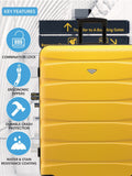 Flight Knight yellow luggage set medium and large - British product