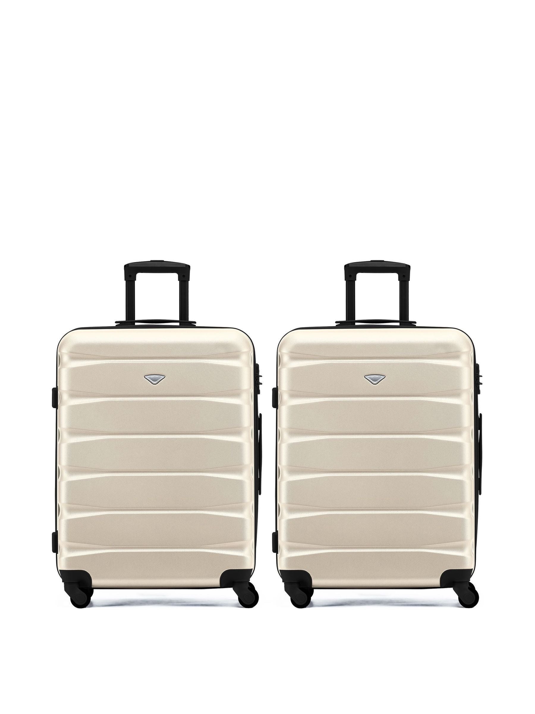 Flight Knight medium cream check-in suitcase (British brand)