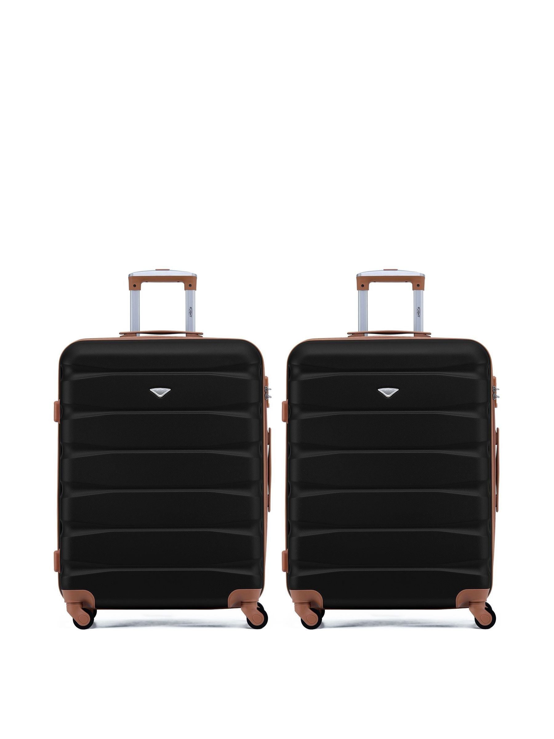 Flight Knight medium check-in suitcase black 70cm (British brand)