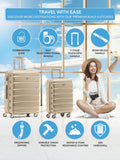 Flight Knight travel suitcases nude set of 2, imported from the UK