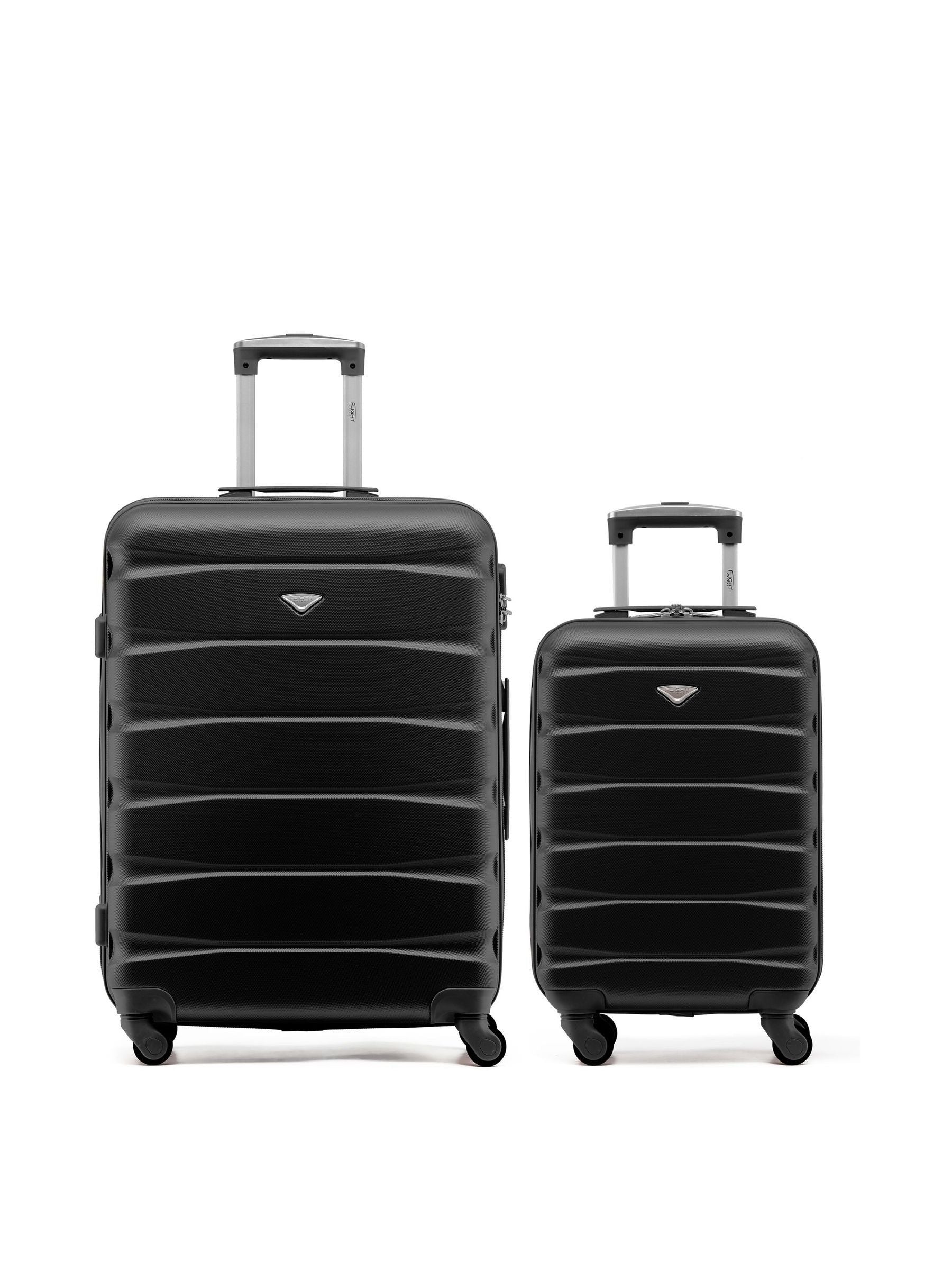 Flight Knight black cabin and medium suitcase set, imported from the UK