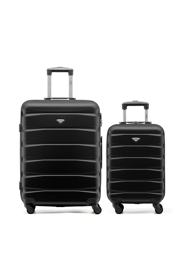 Flight Knight black cabin and medium suitcase set, imported from the UK