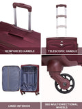 Flight Knight purple soft case luggage set of 3, imported from the UK