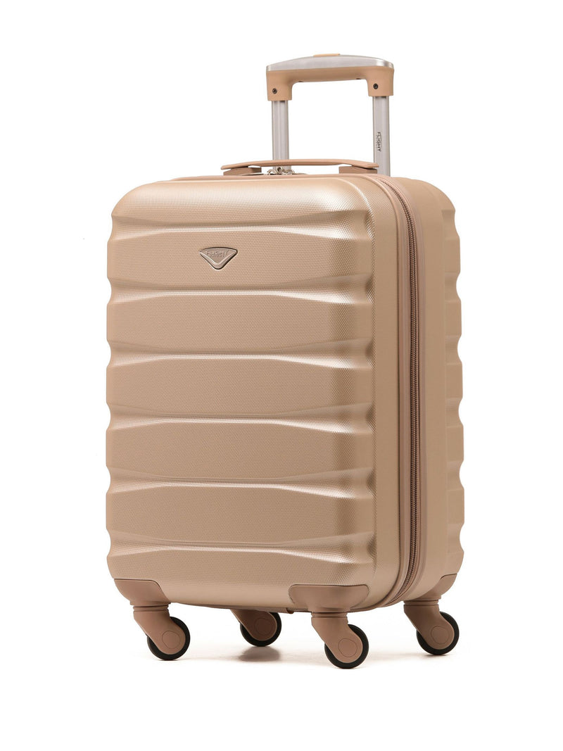 Flight Knight Nude Flight Knight 55x35x25cm 4 Wheel ABS Hard Case Cabin Carry On Hand Black Luggage