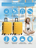 Flight Knight yellow medium hardcase suitcase set, UK version