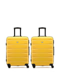 Flight Knight yellow medium hardcase suitcase set, UK version