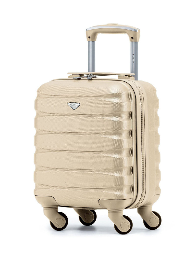 Flight Knight Silver Lightweight 4 Wheel ABS Hard Case Cabin Carry-On Suitcase 40x30x20cm