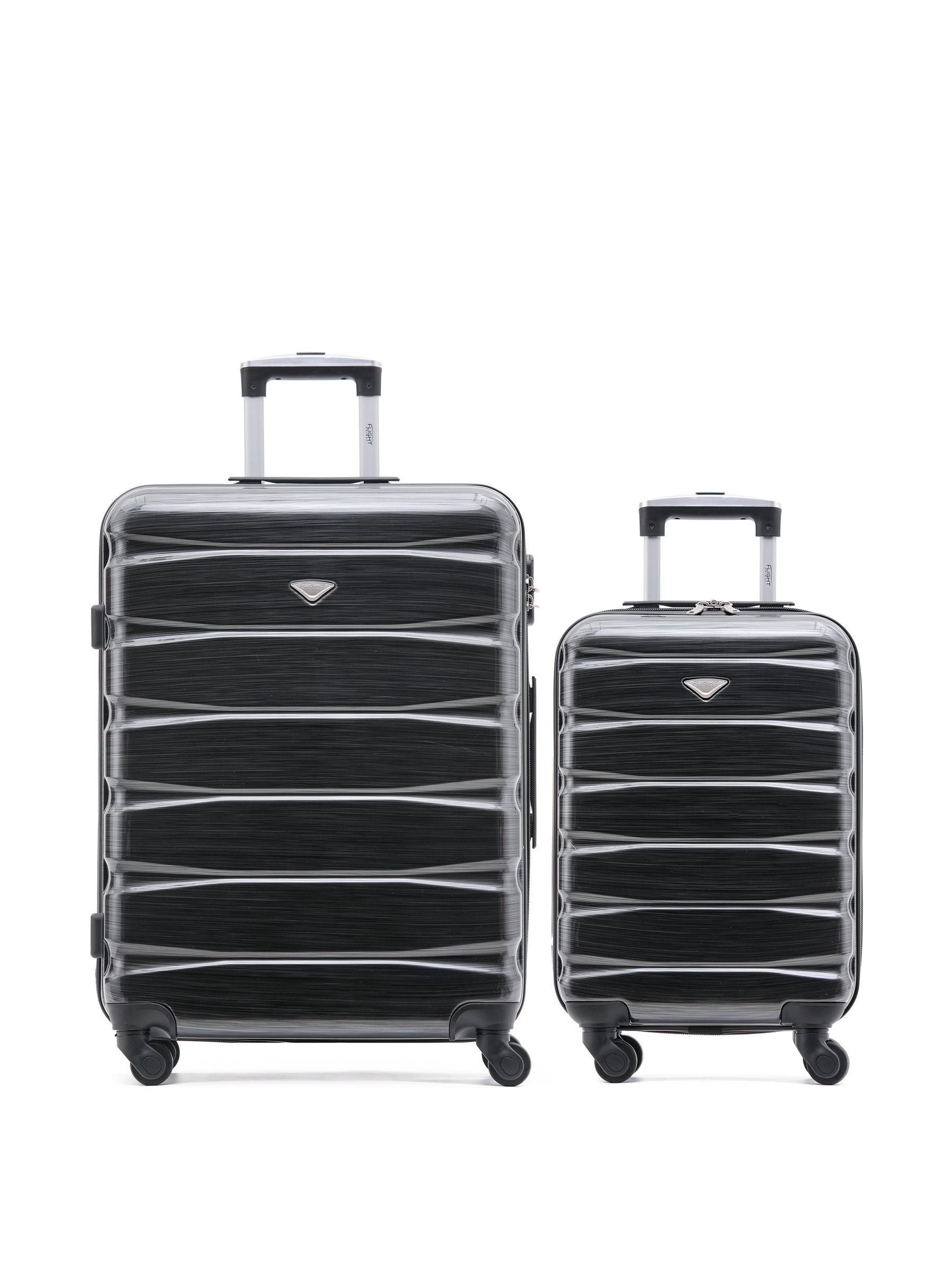 Flight Knight 2-piece hardcase suitcase set grey - British product