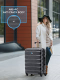 Flight Knight 2-piece hardcase suitcase set grey - British product