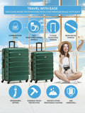 Flight Knight green luggage set medium and large, imported from the UK