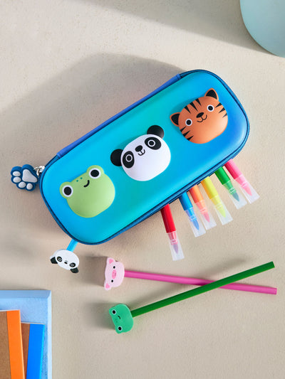 Next Blue/Green Cute Animals Pencil Case and Stationery Set- Buy online at McGrocer