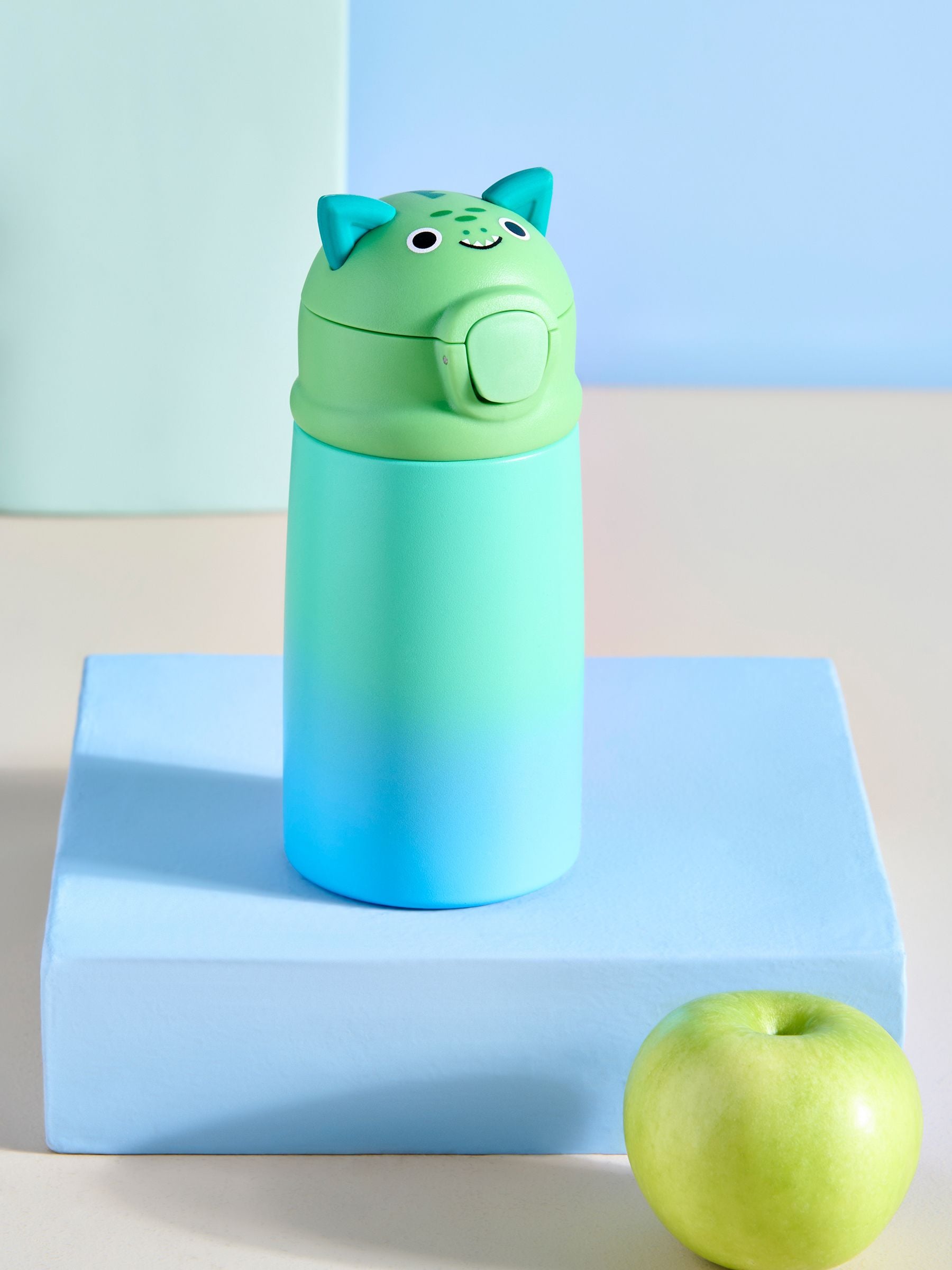 Blue/green dragon water bottle 350ml, UK version