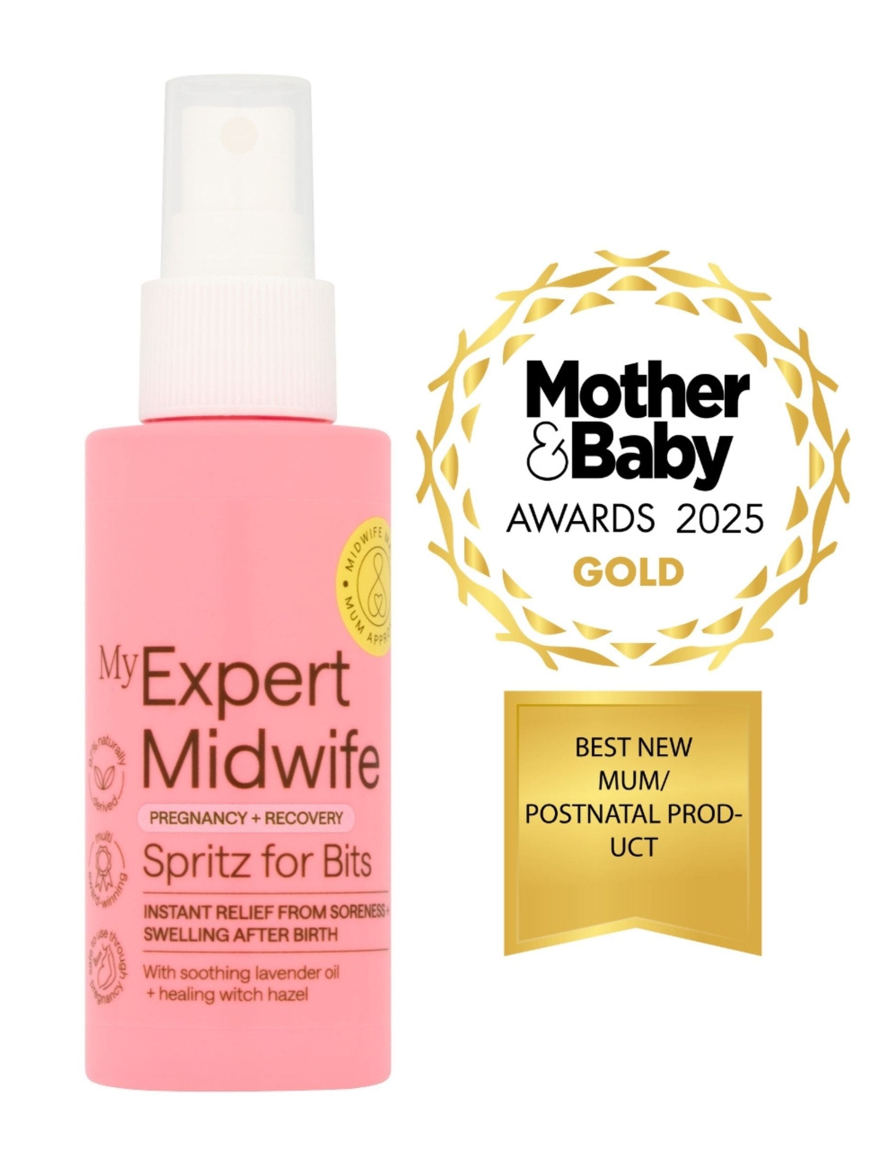 My Expert Midwife Spritz For Bits perineal spray, UK version