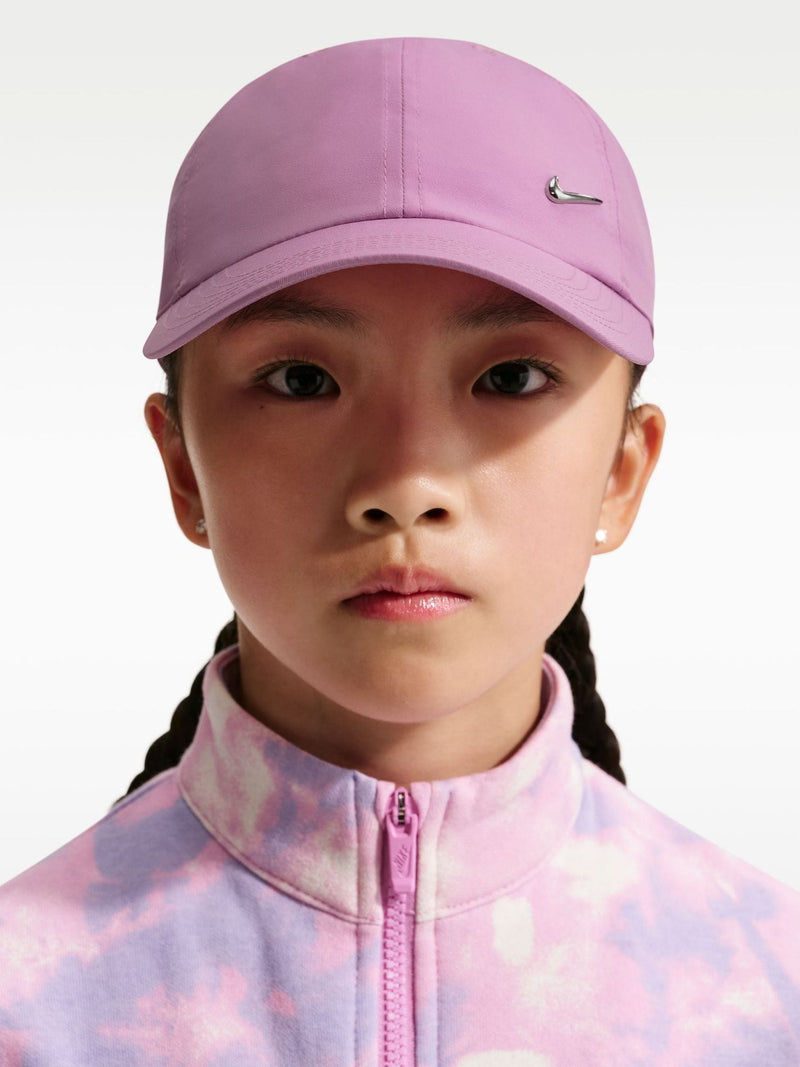 Nike Black Dri-FIT Club Kids Unstructured Metal Swoosh Cap