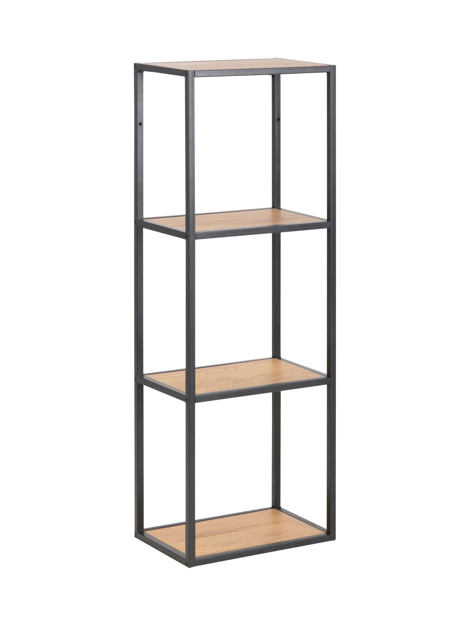 Actona Black Seaford metal wall shelf, UK version