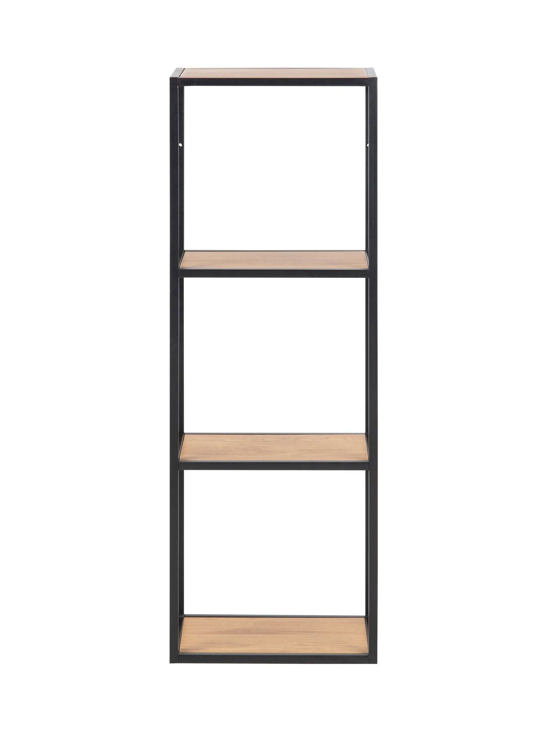 Actona Black Seaford metal wall shelf, UK version