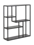 Actona Seaford black metal wall shelf 91cm, UK version