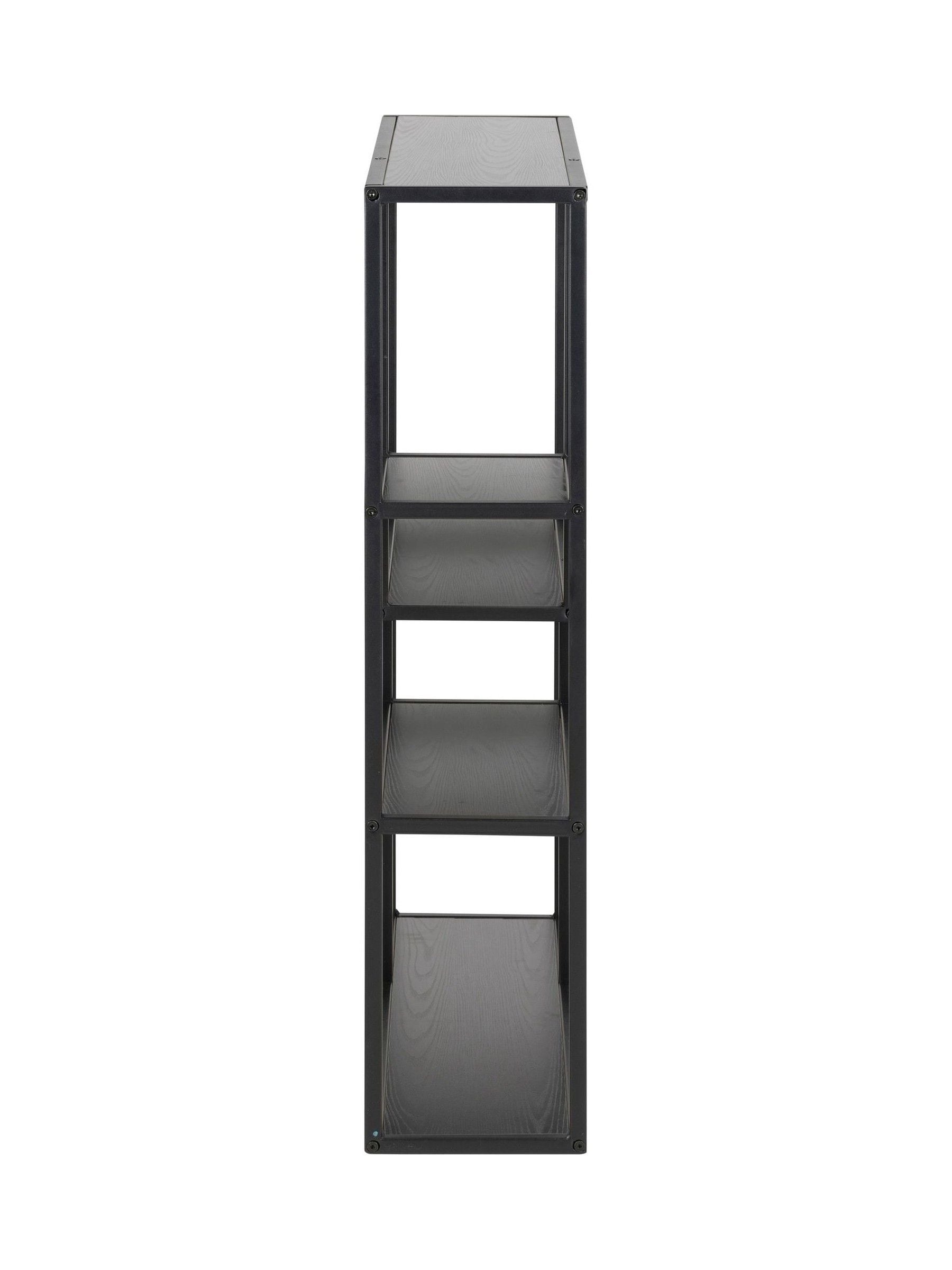 Actona Seaford black metal wall shelf 91cm, UK version