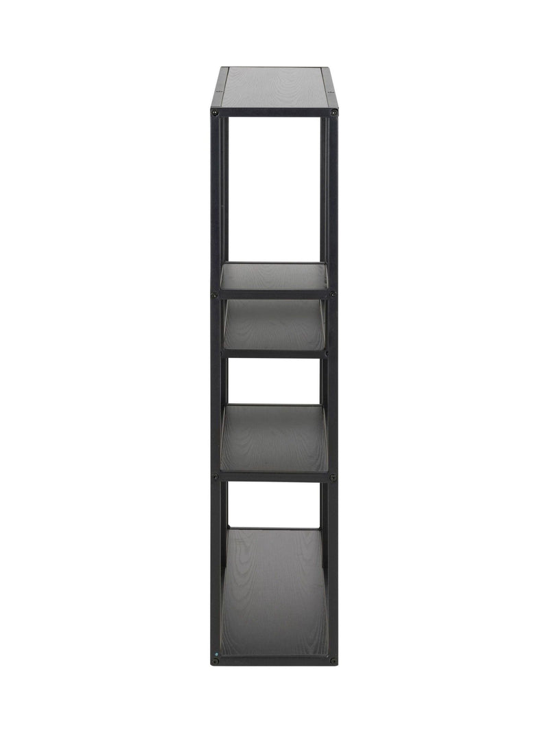 Actona Seaford black metal wall shelf 91cm, UK version