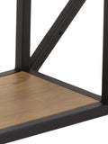 Actona octagonal wall shelf with black frame and oak shelves - British product