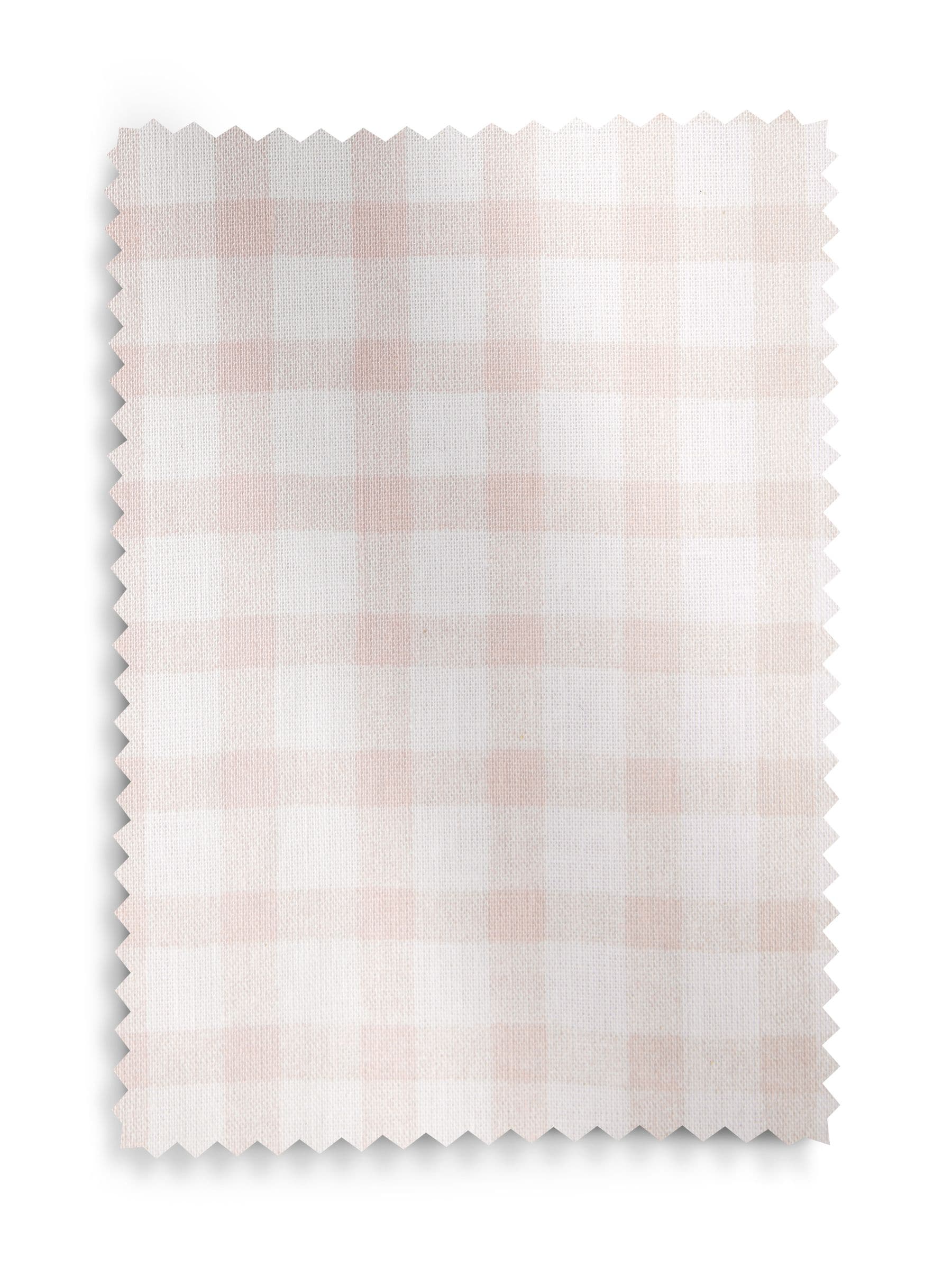 Pink wave edge gingham eyelet blackout curtains, imported from the UK