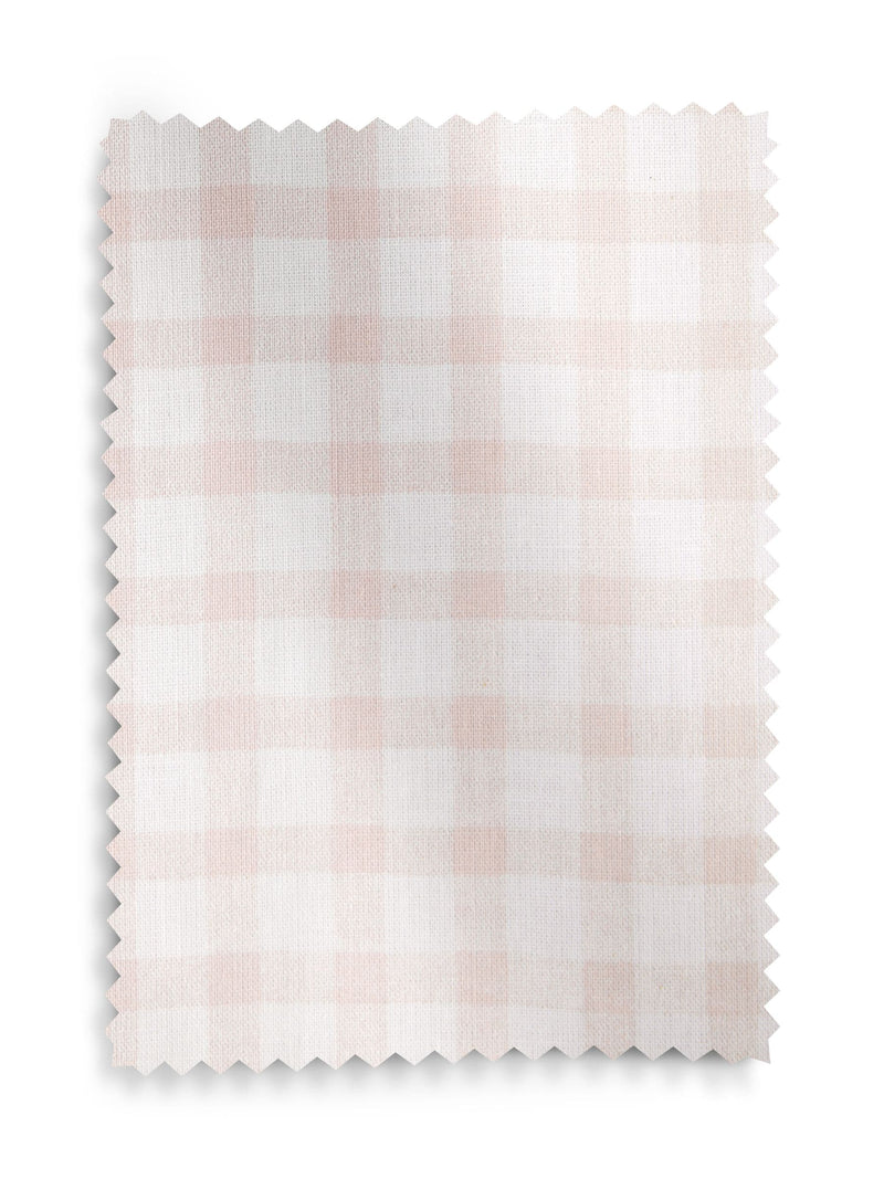 Pink wave edge gingham eyelet blackout curtains, imported from the UK