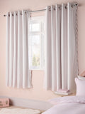 Pink wave edge gingham eyelet blackout curtains, imported from the UK