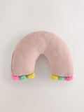 Bright Rainbow pom cushion, UK version