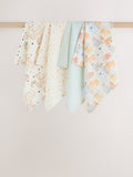 Neutral Safari Baby Muslin Cloths 4 Pack