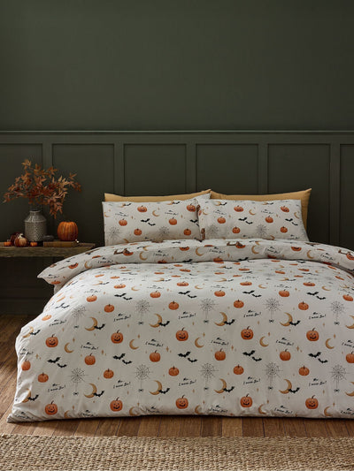 Ensemble housse de couette réversible Catherine Lansfield Natural Halloween Highland Cow